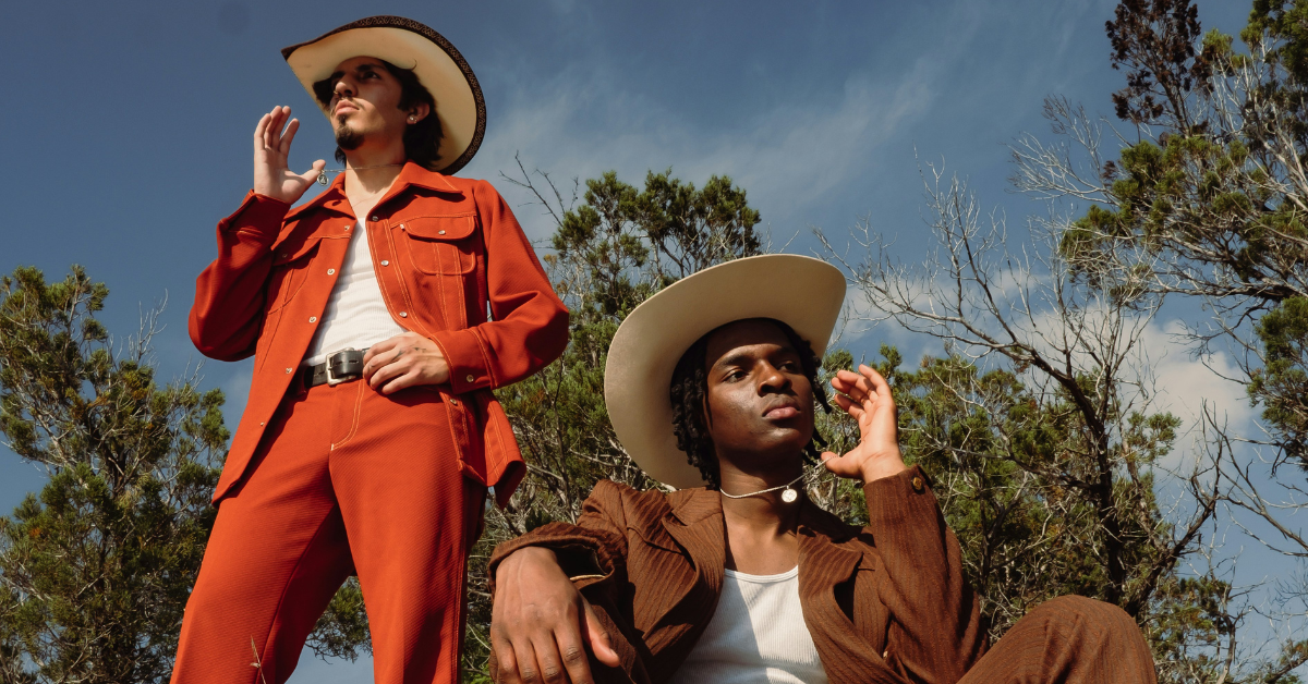 man wearing bolo tie bootlace necktie western style